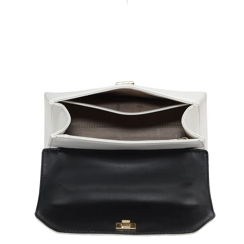 Da Milano  Small Plain Leather Shoulder Bag - Snow for Women | Best Price UAE